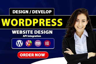 design, develop wordpress website with API integration