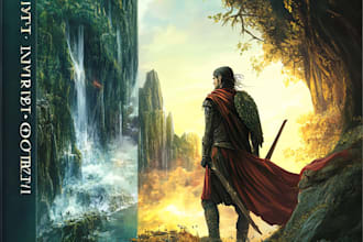 create an amazing fantasy book cover illustration