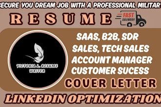 write a professional saas, account manager, b2b, sbr, for sales resume role