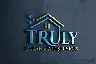 do perfect or stunning cleaning, house cleaner, power washing logo  in 10 hours