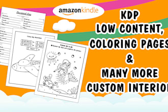 design kdp amazon low content custom interior