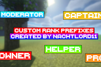 create minecraft prefixes for you
