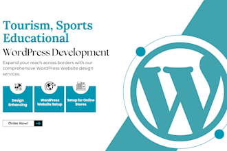 create tourism, sports and educational websites designs