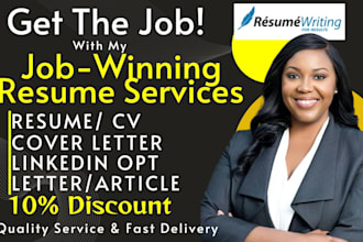 write job winning resume, ats resume, cover letter and optimize linkedin profile