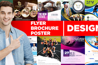 top tier custom professional flyer brochure poster design