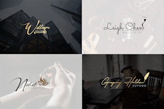 design handwritten, signature, scripted, cursive logo