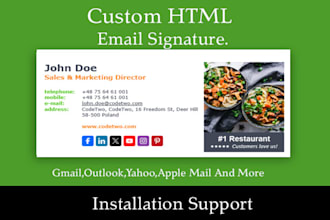 create responsive html email signature