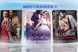design a stunning romantic book cover for kindle, ebook, and print