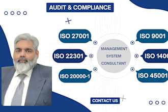provide iso 9001, 27001, 14001, 45001, itsm and bcms consultation services