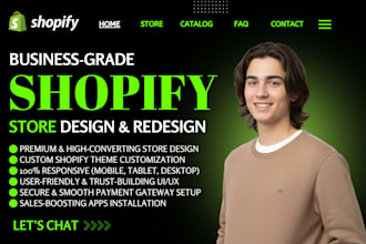 design or redesign shopify website, shopify store design, shopify expert