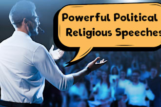 write impactful religious and political speeches for any occasion