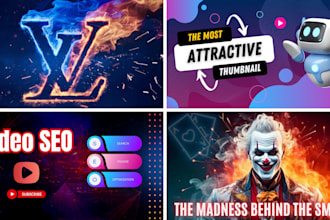 create custom youtube thumbnail design with fast delivery