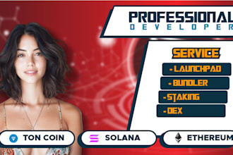 build launchpad, bundler, staking, dex on tron, solana, evm