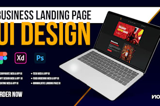 design affordable figma business landing page responsive ui