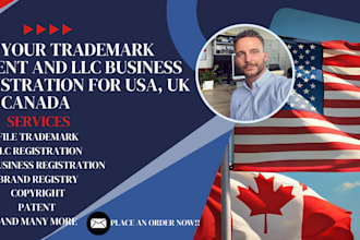 file your trademark, patent and llc for USA, canada and UK