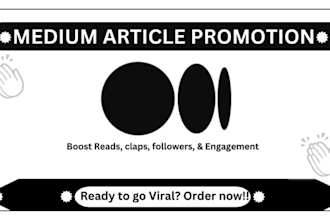 viral medium article promotion shoutout medium prom0tion to increase engagement
