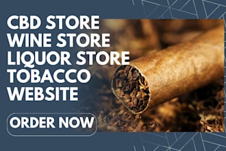 design cbd website wine liquor beverage store tobacco marijuana vapor website