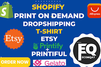 setup your print on demand store on shopify woocommerce or etsy