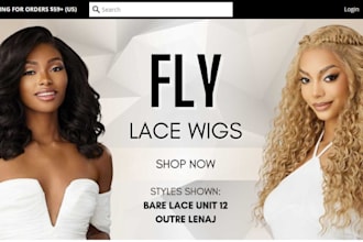 design hair extension website hair store beauty website shopify store