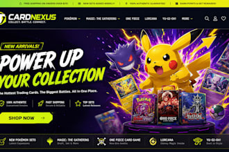 design pokemon website pokemon shopify store trading card website pokemon store