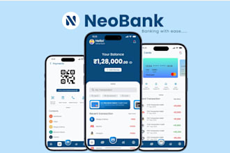 develop a secure neobank virtual banking digital wallet or fintech mobile app