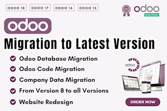 migrate odoo database, odoo modules and odoo version upgrade