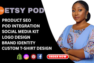 do etsy logo design branding kit and business brand identity for etsy pod