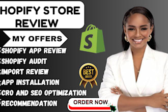 audit shopify website design or optimize your shopify store shopify review