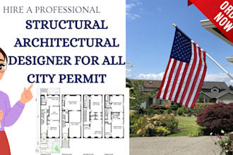 do pe stamp and review architectural drawings in USA for city permit