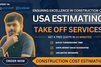 do material take off, quantity takeoff and construction cost estimation