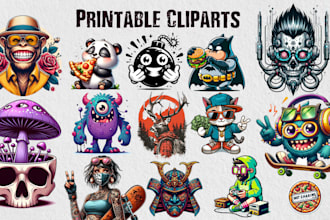 do professional ai generated custom clip art for commercial use