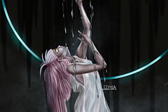 make an illustration on a body pose you want