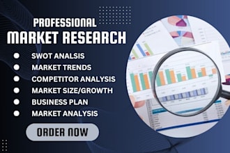market research, trends, swot and competitor analysis, research, business plan