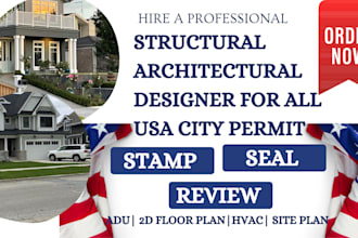 do architectural stamp, pe stamp, mep stamp and seal for USA permit