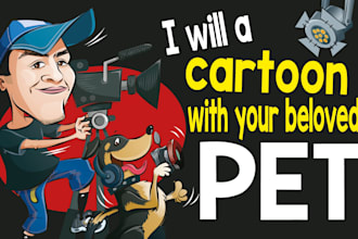 make it a cartoon with your beloved pet