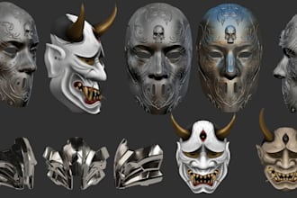do 3d mask helmet 3d cosplay armor 3d props weapon 3d custom for 3d printing