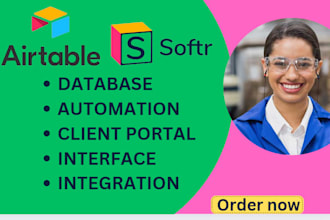 build soft client portal with airtable database , zapier integration softr