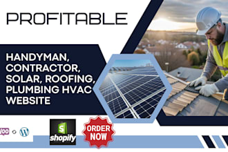 design handyman contractor solar roofing plumbing  hvac landing page website