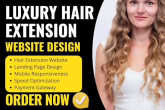 design hair extension hair salon facial spa beauty care shopify store website