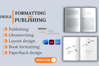 format manuscript, kindle ebook, paperback and publish on amazon KDP upload