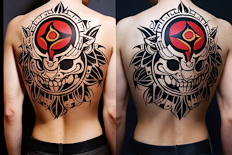 create any design in traditional tattoo or old school style