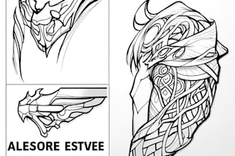 create custom tattoo design, tattoo sleeve
