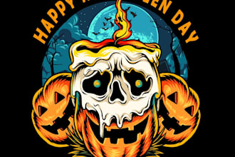 make an modern pumpkin logo design