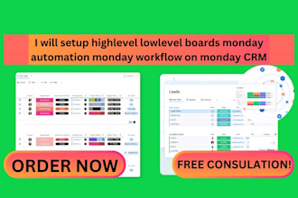 setup highlevel lowlevel boards monday automation monday workflow on monday CRM