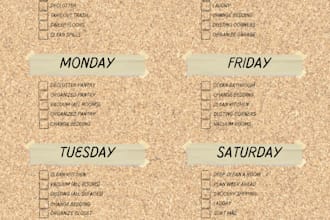 do a cleaning schedule or checklists