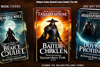 make professional fantasy book cover, e book cover, book cover illustration