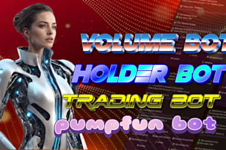 build increase volume holder trading pump fun bot as blockchain developer
