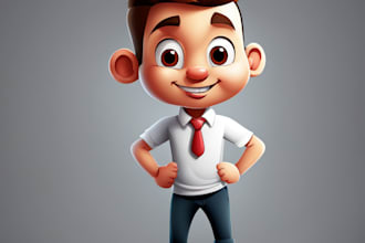 design custom cartoon character, mascot