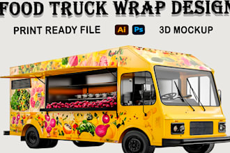 do professional food truck wrap design, box trailer wrap, food trailer wrap