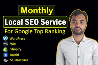 provide monthly local SEO service for google top rankings